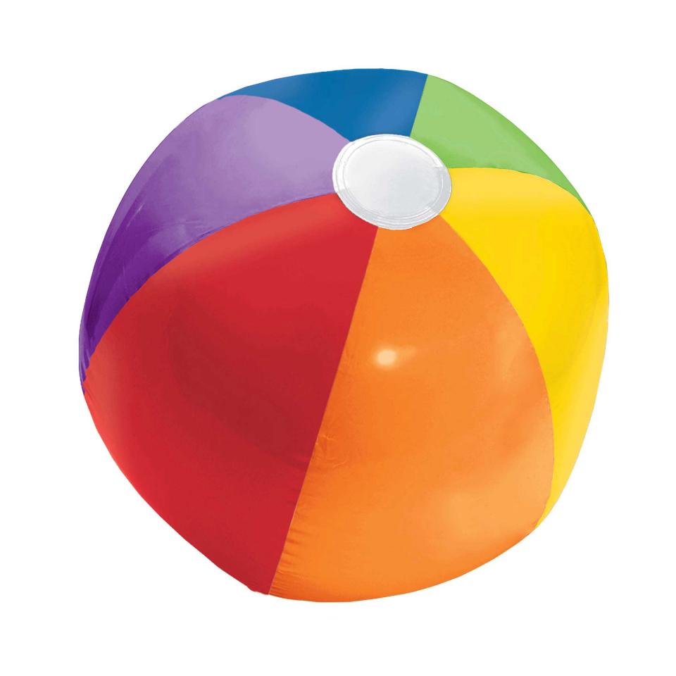 Keep everyone entertained with our hard to miss Rainbow Beach Ball. 28cm diameter when inflated. 1 Colour Print as standard. MOQ of 1,000pcs.